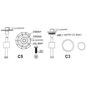 Resim Fortunelane Stainless Steel Su Seviyesi Sensörü - 240-33 Ohm, 200mm, Bot/araç Uygulamalı, Hızlı Ölçüm 