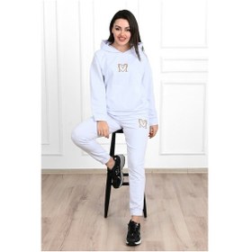 Resim Koza Butik Kadın Baskılı Cepli Uzun Kollu Eşofman Takımı 3679-23 001 