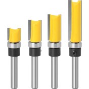 Resim CelestialCo 1/4 Inç Shank Flush Trim Yönlendirici Bit Seti, 1/4 Yönlendirici Bit Seti 1/4 Saf Yönlendirici Bitleri Seti, Karbür Ahşap Yönlendirici Bitleri 4 Pcs (Yurt Dışından) 