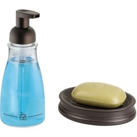Resim Sıa Sıvı Sabunluk Ve Sabunluk 2 Li Banyo Seti Abs Bronz . 