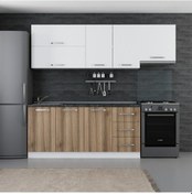 Resim Minar 240 Cm Mutfak Dolabı Beyaz Dore 240-D5 Beyaz 