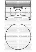 Resim YENMAK 31-04169-000 Piston + Segman 79.50 Std ( Renault : Clio 1.4 8V K7j ) 3104169000 (WC271331) (Fiyat:4 Adet İçindir) 