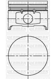 Resim YENMAK 31-04169-000 Piston + Segman 79.50 Std ( Renault : Clio 1.4 8V K7j ) 3104169000 (WC271331) (Fiyat:4 Adet İçindir) 