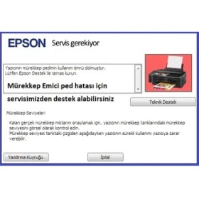 Resim Epson L3250 Pad Hatası Için Reset Key ve Keçesi 