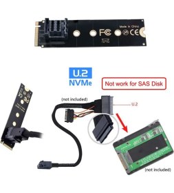 Resim M.2 Nvme - SFF-8643 Adaptörü, SSD Bağlantısı Için U2 SFF-8639'U Çevirici 
