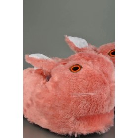 Resim Sevimli Tavşan Figürlü Gülkurusu Peluş Panduf Kadın Beden 31 - 34 Konforlu Kullanım 