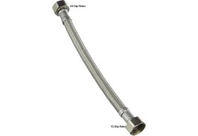 Resim 30 cm 3/4 1/2 Rekorlu Flex Bağlantı Hortumu 3-4 1-2 Tesisat Malzemeleri 