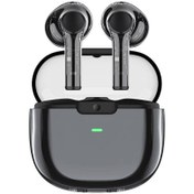 Resim Recci Hi-Fi Ses Kaliteli Kulak İçi Bluetooth Kulaklık Recci REP-W50 Amber Serisi Şeffaf Tasarım v5.3 Siyah 