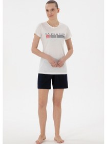 Resim U.s. Polo Assn. Kadın Ekru Pijama Takım 50312919-vr019 Ecru Ekru 