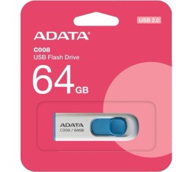 Resim Adata C008-64GB 64GB USB2.0 Classic (White + Blue) Flash Bellek 