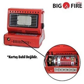 Resim Big Fire Maxi Portatif Kamp Sobası Kırmızı 