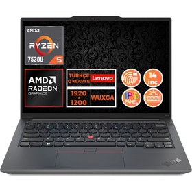 Resim Lenovo ThinkPad E14 Gen 5 Ryzen 5 7530U 16GB 512GB SSD 14\ WUXGA W11P Notebook 21JR0035TX 009 