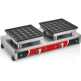 Resim Kutlu Çiftli Yuvarlak Bubble Waffle Makinesi 