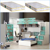 Resim Setaymobilya Ranza, Summer Ranza Karyola Çalışma Masası Dolap+ 2 Comfort Yatak 