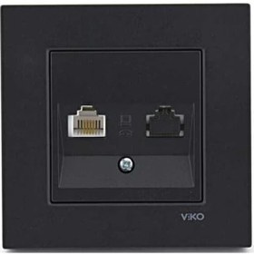 Resim Viko Novella Siyah Nümeris Telefon Çerçeveli 