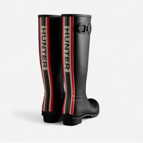 Resim Hunter Originals Wellington Tri Colour Logo Kadın Siyah Uzun Bot Siyah Uzun Bot WFT2353RMA-BLK 
