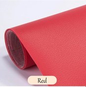 Resim Deri Tamir Yaması Tamir Kiti Kendinden Yapışkanlı Pu Deri Tamir Bandı Kanepe Red 50x50cm 