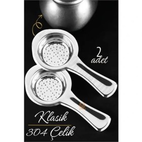 Resim Aylina Mey Ithalat® Klasik Çay Süzgeci 304 Paslanmaz Çelik 2 Adet 