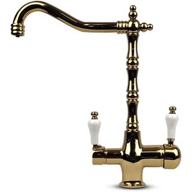 Resim Su Arıtma Cihazı İçin 3 Yollu Rustik Gold Musluk 