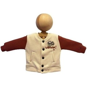 Resim Erkek Bebek 3 İplik Sırt Baskılı Şardonlu Kolej Ceket-15452 Bej 