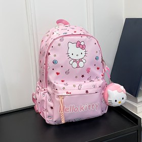 Resim 2 adet Şık Pembe, Sevimli Kedi Resimleri Sırt Çantaları - Ayarlanabilir Askı, Fermuar Kapatma, Polyester Astar, Okul veya Rahat Geziler için Mükemmel, Rahat Sırt Çantası | Oynamakta Olan Tasarım | Dayanıklı Fermuarlar, Sevimli Sırt Çantaları 