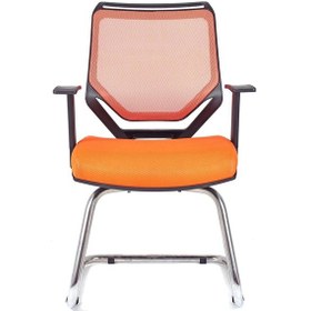 Resim Moreno Turuncu Fileli Bekleme Koltuğu Ofis Koltuğu Turuncu 