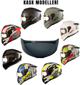 Resim Ncr Rapid Kask Siyah Vizör Camı Standart 