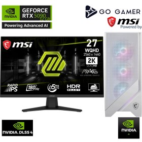 Resim Go Gamer WE387D Amd Ryzen 9 9950X3D / 64GB Ddr5 6000MHZ / 2tb Nvme M.2 Gen5 SSD / RTX5090 32GB / 360MM Sıvı Soğutma / Wifi 7 & Bt 5.4 / Msı 27" 2k 180Hz. / Aı Ready Beyaz Kasa Gaming Paket 