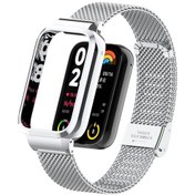 Resim Metal Kayış Xiaomi Mi Band 8 Pro Bileklik Bilezik Xiomi Mi Band 8pro Kordonlu Saat Metal Paslanmaz Çelik Kılıf Koruyucu 
