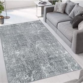 Resim Rovigo Dijital Baskı Yıkanabilir Kaymaz Taban Salon Halısı RVG1057, Gri, 160 x 230 