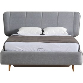 Resim Storish Avesta Başlıklı Bazalı Karyola 160X200 Gri 