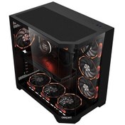 Resim Oexpert Coolman 7 Argb Fanlı Kumanda Kontrollü Akvaryum Gamıng Siyah Kasa 