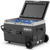 Resim ICECO K65S 12/24Volt 65 Litre Akülü/Kablolu/ Kompresörlü Tekerlekli Outdoor Oto Buzdolabı/Dondurucu (Akü Dahil Değildir) 