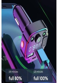 Resim Transmitter Bluetooth Fm Araç Kiti Kolay Bağlantı Araba Müzik Mp3 Çalar Oto Çakmaklık Hızlı Şarj 