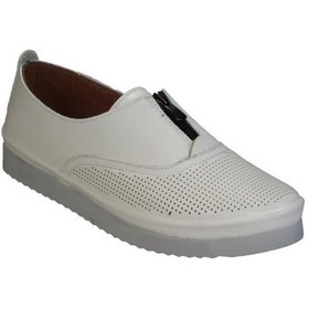 Resim YAZKIŞ Kadın Beyaz Üzeri Fermuar Detaylı 37-41 Ortopedik Taban Günlük Anne Ayakkabısı Beyaz 