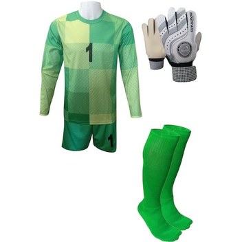Evox Striker Dijital Kaleci Forma Şort Çorap Kaleci Eldiveni Seti Açık Yeşil