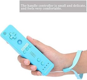Resim Dechoga Uzaktan Kumanda, Oyun Denetleyicisi Kablosuz Uzaktan Hareket Sensörü Bağlantı Yedek Oyun Kumandası ve Konsol için, Silikon Kılıf ve Bilek Kayışı (Mavi) 