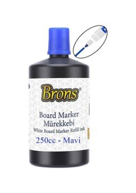 Resim Mavi Yazı Tahta Kalem Mürekkebi 250ml 1 Adet Brons Tahta Kalemi Mürekkebi Kolay Silinebilir 250gr Okul Sınıf Öğrenci Mavi 