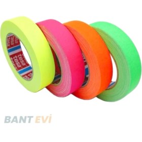 Resim Bant Evi Neon Bez Bant Pembe Tesa 4671 Highlight Gaffer 19mmX25mt Fosforlu Sahne İşaretleme Kamera Bandı 