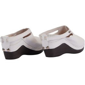 Resim Napa Shoes Ortopedik Konforlu Dolgu Topuk Ayarlanabilir Açık Burun Terlik Napa-1001 Beyaz 