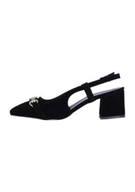 Resim Ayışığı 2811 5cm Slingback Mat Kadın Topuklu Ayakkabı siyah 
