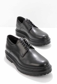 Resim Bambi Siyah Leather Erkek Oxford Ayakkabı E01600272903 