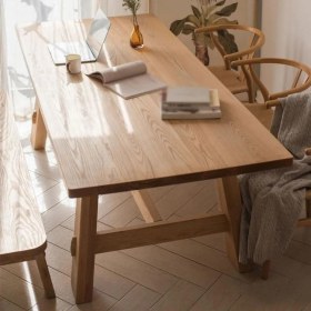 Resim Timber's Team MİLDA-Ahşap Doğal Kütük Yemek / Toplantı / Çalışma Masası 