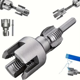 Resim 2 adet Set 2-in-1 Entegre Boru Tornavida, 1/2 İnç Su Borusu için Destek Veren Çok Fonksiyonlu Metal Araç, Tesisatçılar ve DIY Tutkunları için İdeal, Çok Amaçlı Tornavida Kesici, Dayanıklı Metal Yapı, Boru Tornavida 