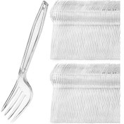 Resim Symbee 100'lük Şık Ve Dayanıklı Plastik Çatal - Parti, Restoran Ve Paket Servis İçin Mükemmel Not: 113 Karakter Sınırına Uygun Olarak 100 Karakterde Yazılmıştır Çok Renkli 