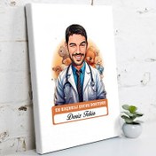 Resim Karikatürlü En Yakışıklı Çocuk Doktoru Kanvas Tablo 