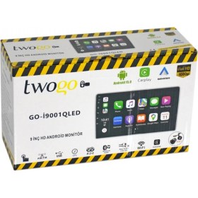 Resim Twogo GO-I9001 Android Monitör 9 Inç QLED Hd Dokunmatik Ekran (Carplay, 2GB+32GB, 60WX4, Bt) 