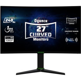 Resim Monster Aryond A27 V1.2 27" 240HZ Full HD Curved Hoparlörlü Oyuncu Monitörü BU ÜRÜN SIFIR KAPALI KUTU ADINIZA FATURALI 24 AY GARANTİLİDİR. AYNI GÜN KARGO