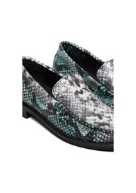 Resim Bestello Bağcıksız Neolit Taban Loafer 101-mng-14 Kadın Ayakkabı Yesıl Yılan 