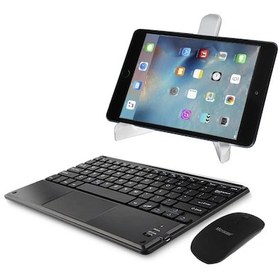 Resim Microcase Tcl Tab 10l Gen 4 İçin Bluetooth Touchpad Klavye Tr Sticker +bluetooth Mouse+tablet Standı- Al2766 Lazer 